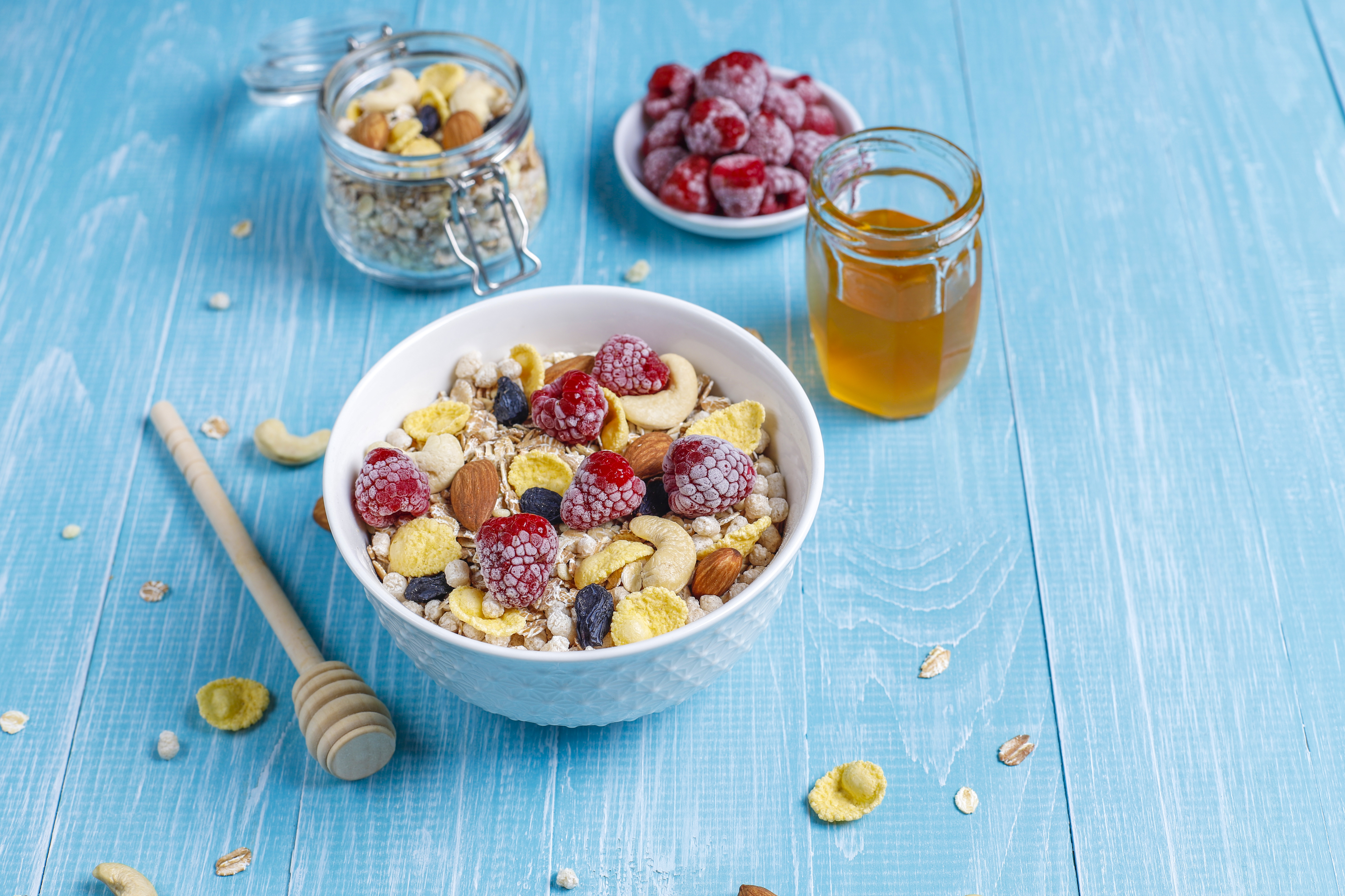 Avena con frutas y miel